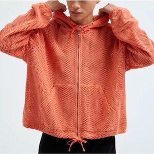 Urban Outfitters BDG Boardwalk Mesh Full Zip Hoodie Sweatshirt size xl